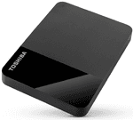 Disco Rígido Externo TOSHIBA Canvio Ready (4 TB - 2,5" - USB 3.0 - Preto)
