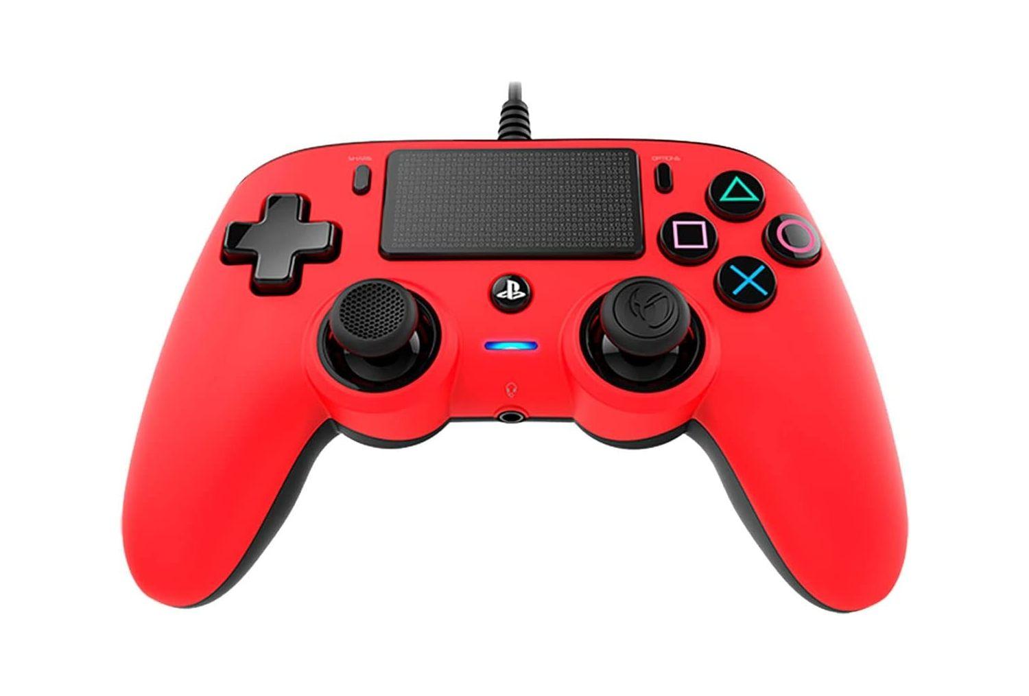 Comando NACON Compact Controller Wired para PS4 (PlayStation - Com fios - Vermelho)