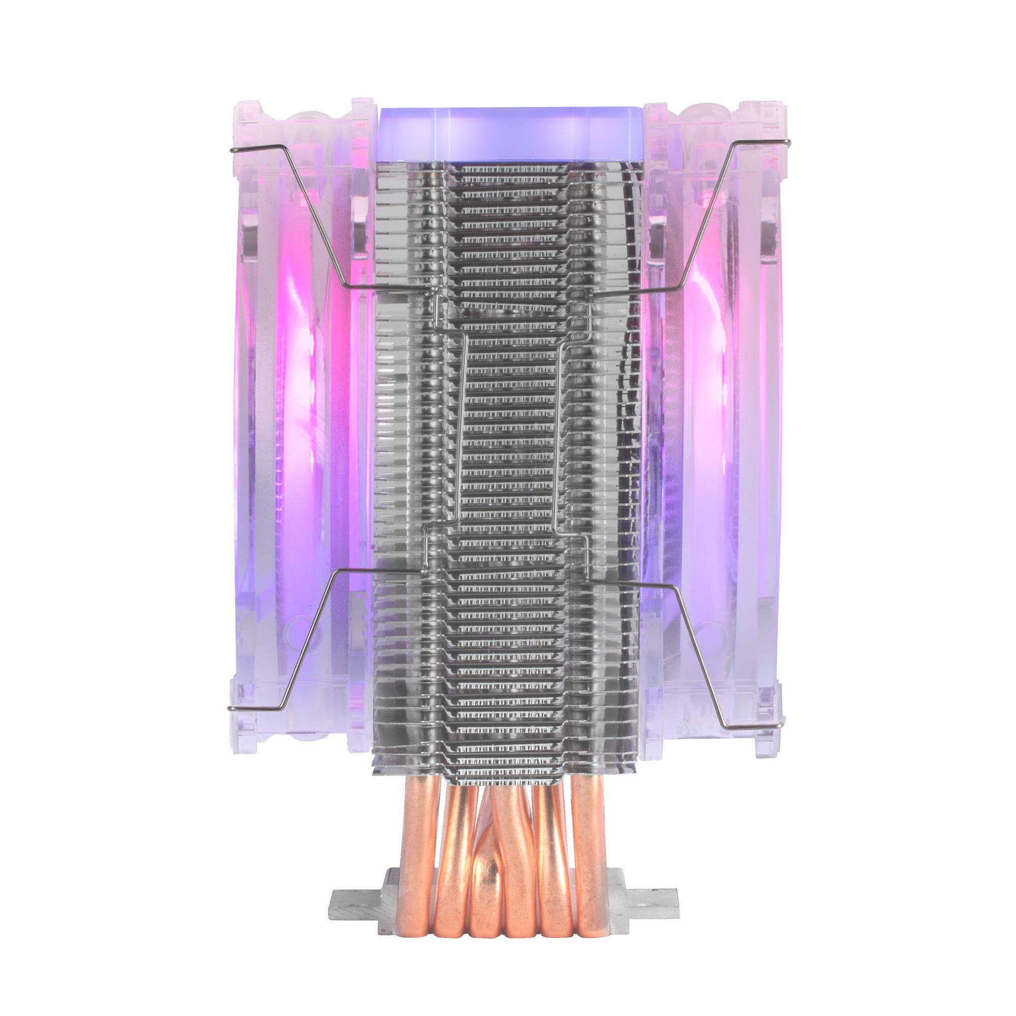 Cooler de CPU MARS GAMING MCPU66 (120 mm - 1600 RPM - Triple ARGB - Prateado e Transparente), miniatura 4