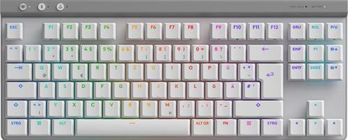 Teclado LOGITECH G515 LIGHTSPEED TKL (Alemão - Logitech GL Tactile - RF Wireless + Bluetooth - Branco)