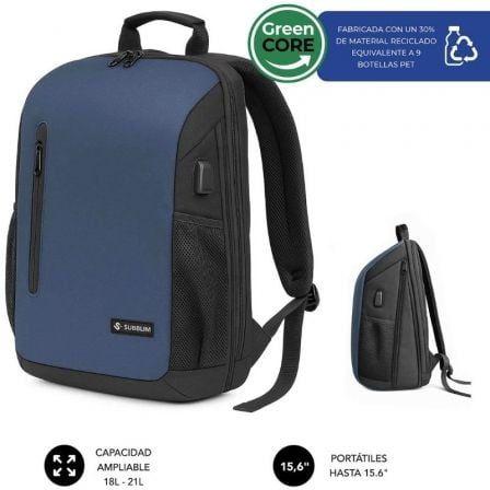 Mochila SUBBLIM Nomad Xpand Air Padding (15,6" - Azul)