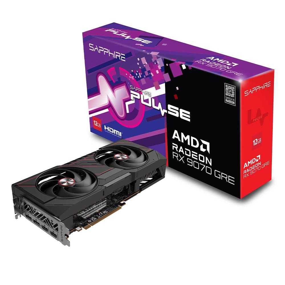 Placa Gráfica SAPPHIRE Radeon RX 9070 GRE Pulse Gaming OC (Radeon RX 9070 GRE - 12 GB - GDDR6 - Preto) — miniatura 2