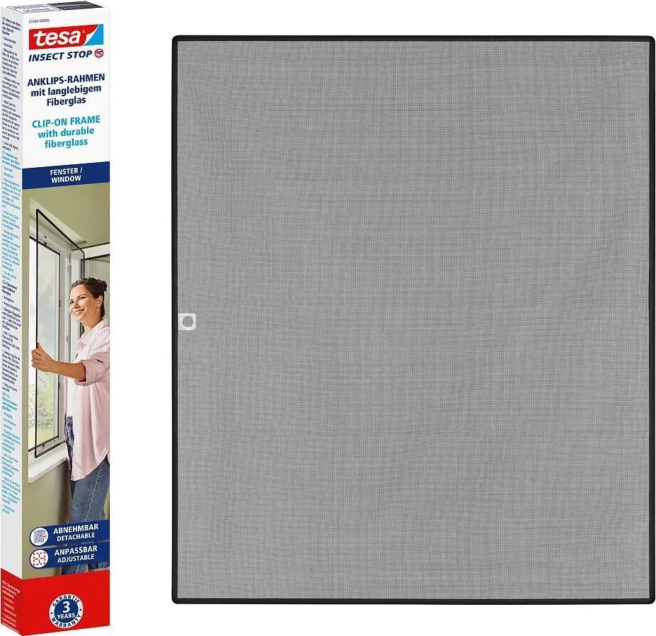 Rede Mosquiteira de Janela TESA Insect Stop Clip On 55360-00000-00 (PVC - Antracite)