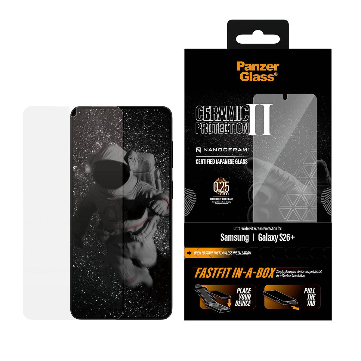Protetor de Ecrã PANZERGLASS Ceramic para Samsung Galaxy S26+ (Samsung - Transparente) — miniatura 2