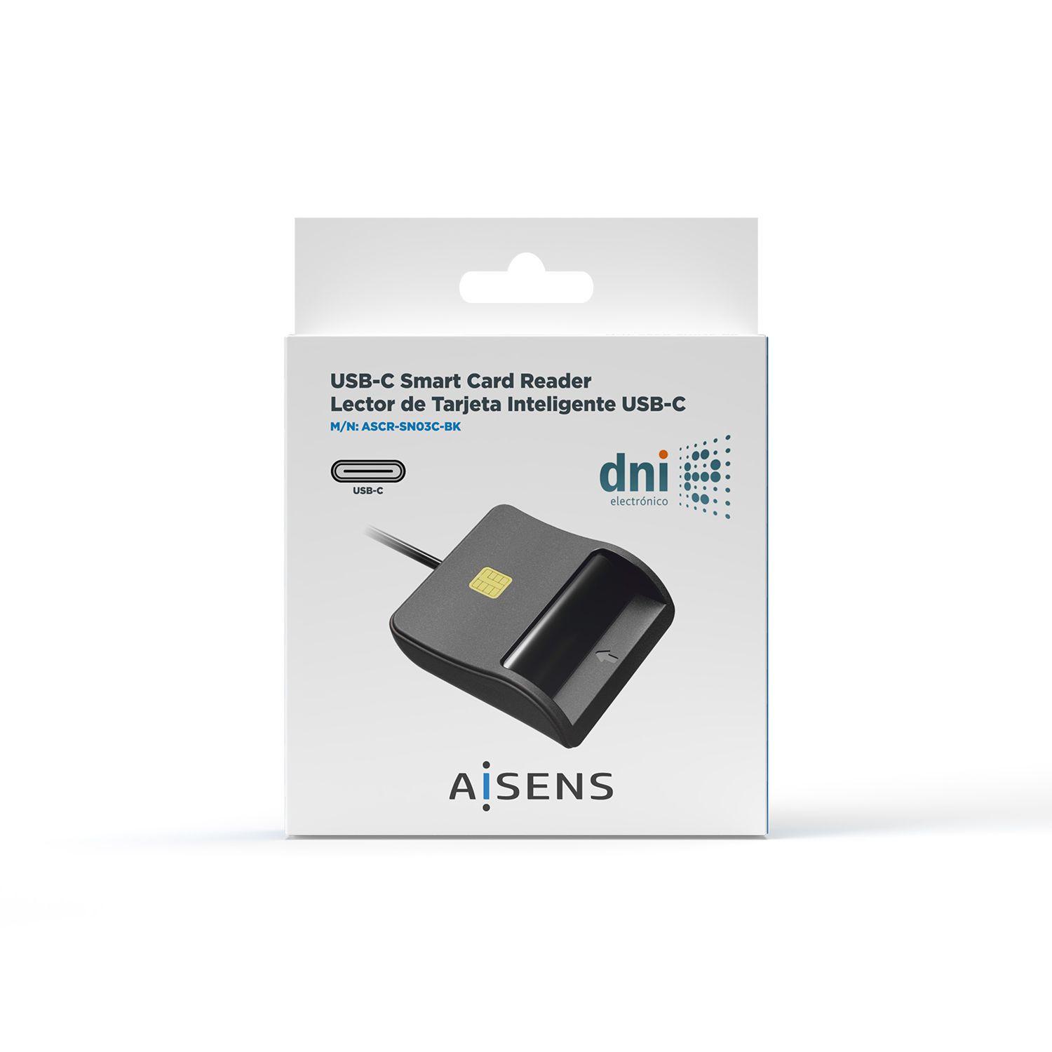 Leitor de Cartões Inteligentes AISENS ASCR-SN03C-BK (USB 2.0 - Preto), miniatura 6
