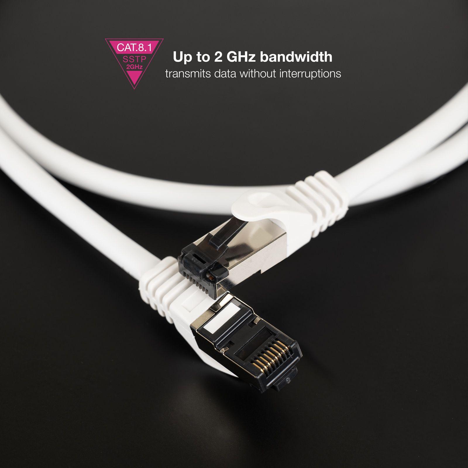 Cabo de Rede NANOCABLE 10.20.2002-W (2 m - Cat8.1 - RJ-45 - Branco), miniatura 4