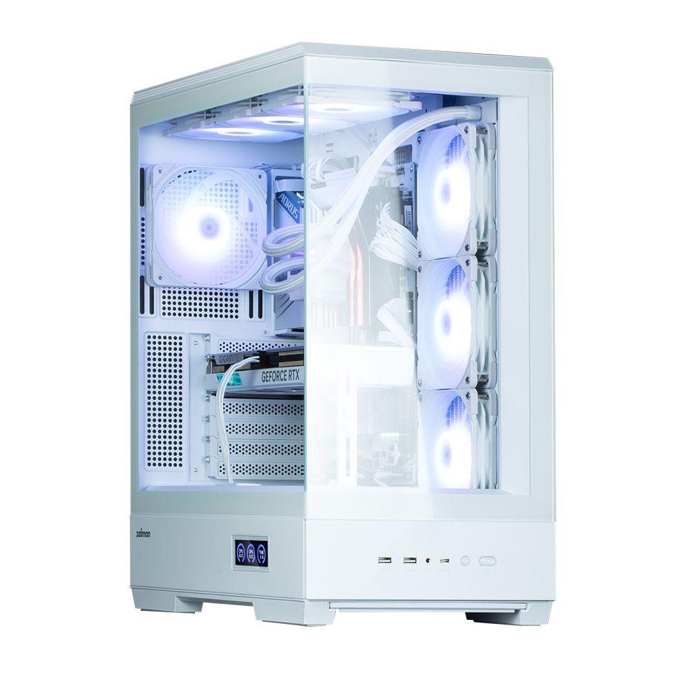 Caixa para PC ZALMAN P50 DS (ATX, Micro ATX, Mini-ITX - Mid-Tower - Plástico, aço, vidro temperado - Branco) — miniatura 6