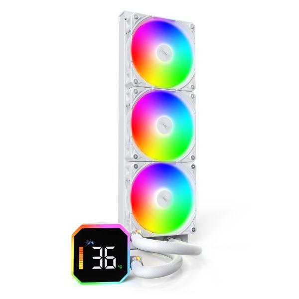 Refrigeração Líquida CPU MONTECH HyperFlow Digital 360 (W) (120 mm - 2200 RPM - Âmbar, Azul, Verde, Vermelho - Branco)
