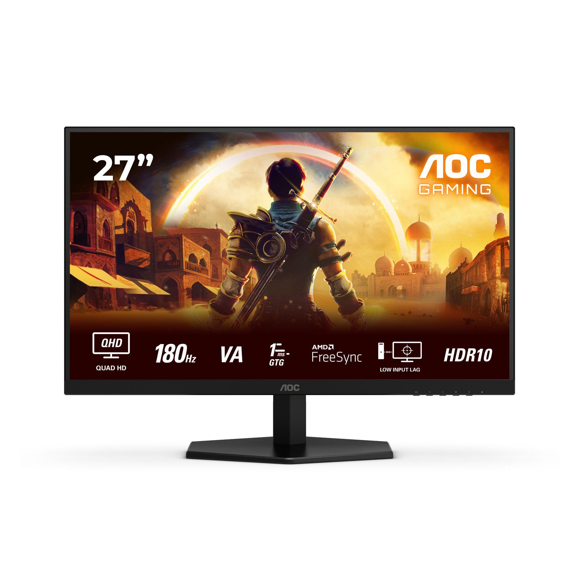 Monitor AOC Q27G42XNE (27" - Fast VA - 180 Hz - Preto e Vermelho)