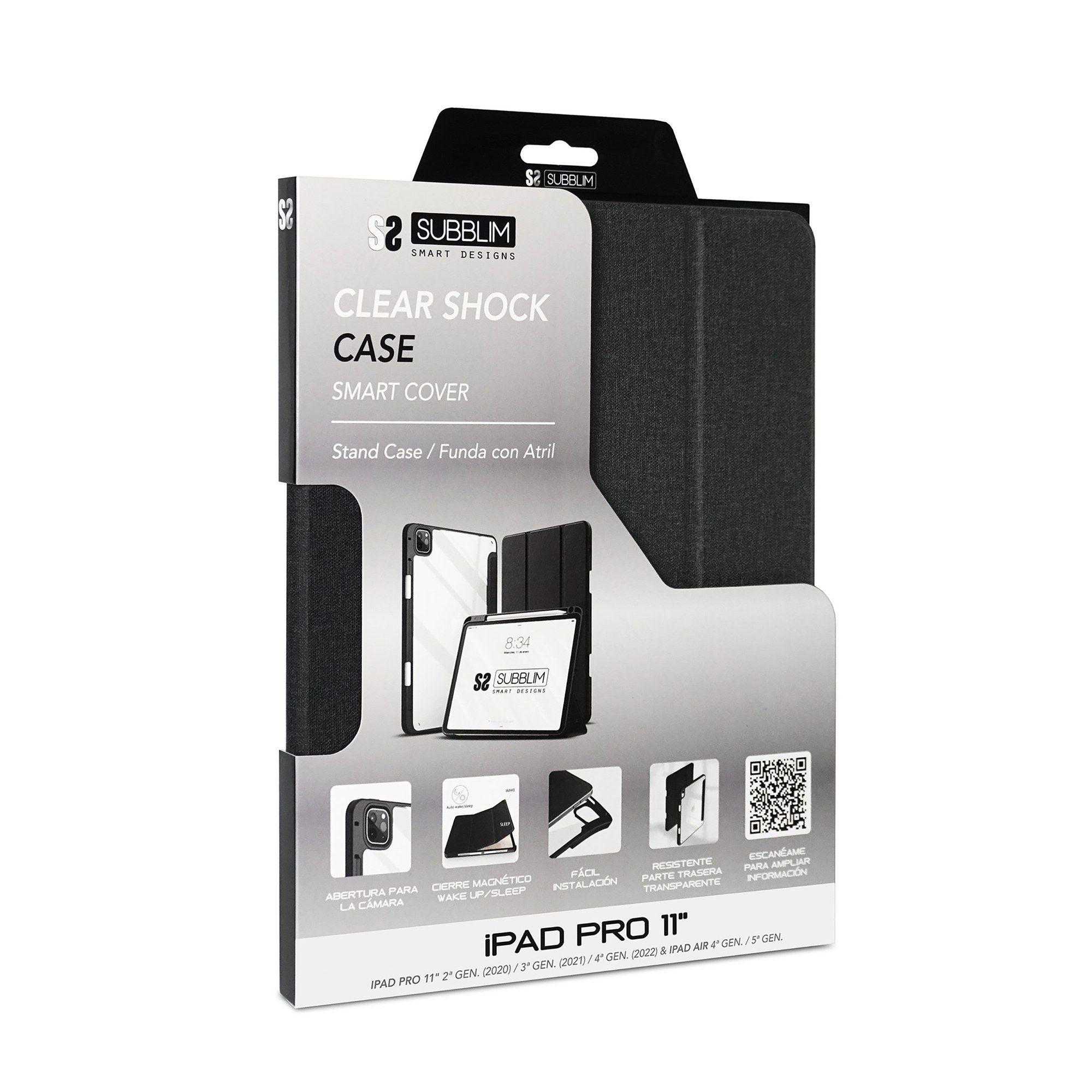 Capa para Tablet SUBBLIM Clear Shock Case para iPad Pro 11 / iPad Air 4.ª e 5.ª Geração (Apple - Preto/Transparente)