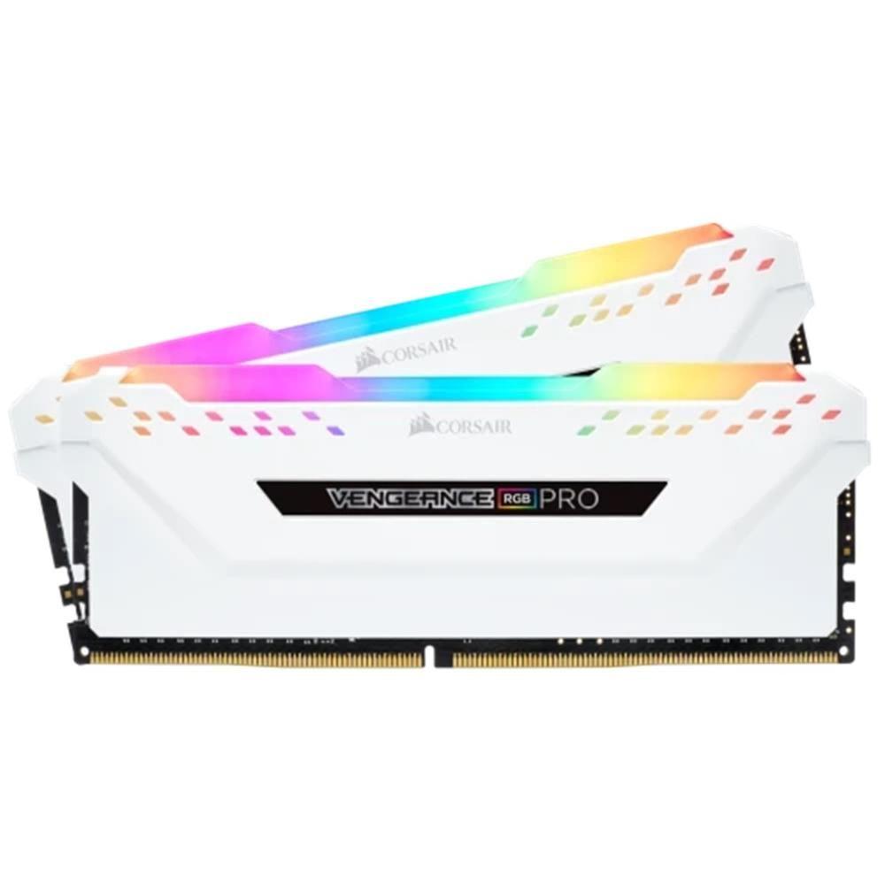 Memória RAM CORSAIR Vengeance RGB PRO CMW16GX4M2E3200C16W (3200 MHz - 16 GB - DIMM)