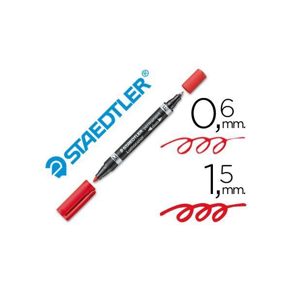 Marcador Permanente STAEDTLER Lumocolor Duo 348-2 (Vermelho) — miniatura 2