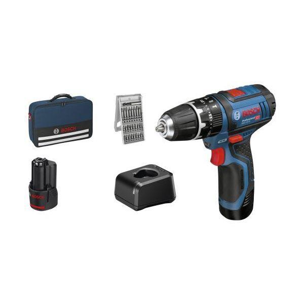 Berbequim Aparafusador com Percussão BOSCH GSB 12V-15 Professional (Azul/Preto), miniatura 2