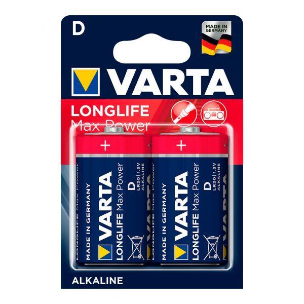 Pilhas Alcalinas VARTA Longlife Max Power LR20 D (Dourado e Vermelho), miniatura 2