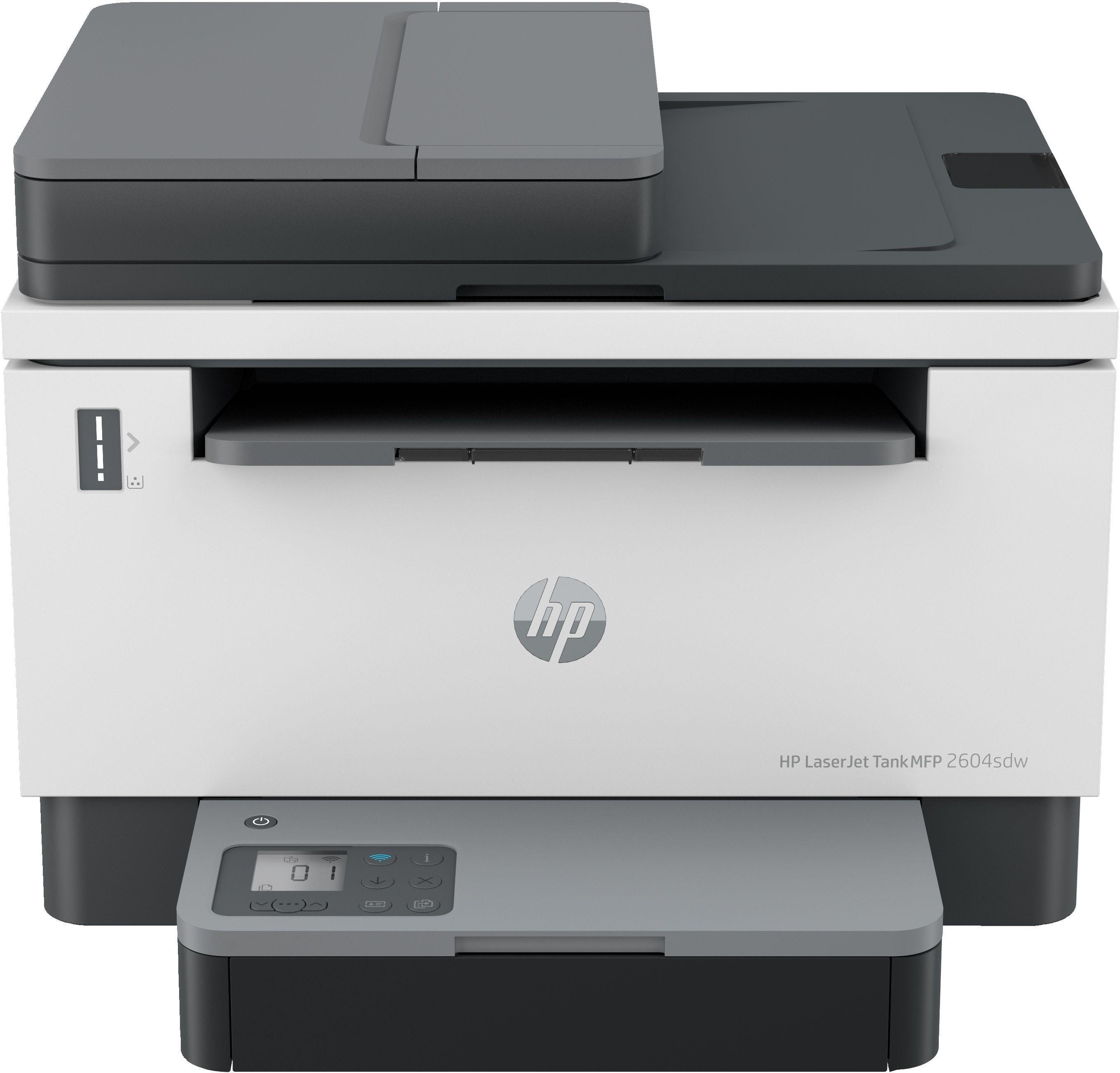 Impressora Multifunções Laser HP LaserJet Tank 2604sdw (A4 - Impressão a preto e branco - 250 folhas - Preto e Cinzento)