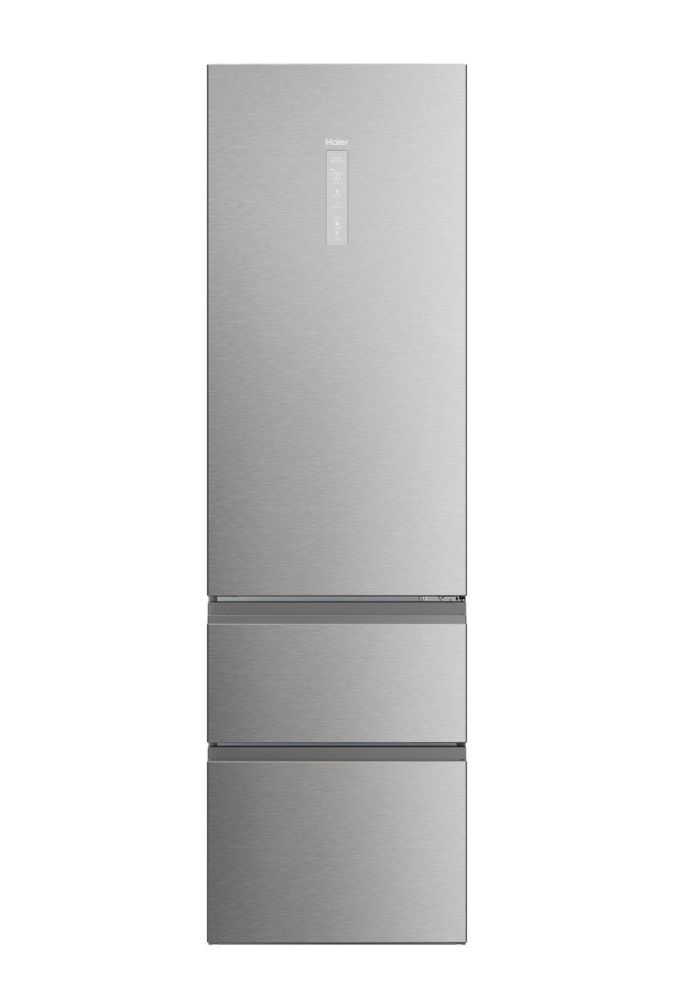 Frigorífico Combinado Independente HAIER HTW7620ANMG (414 L - 205x59,5x66,7 cm - 205 cm - Inox)