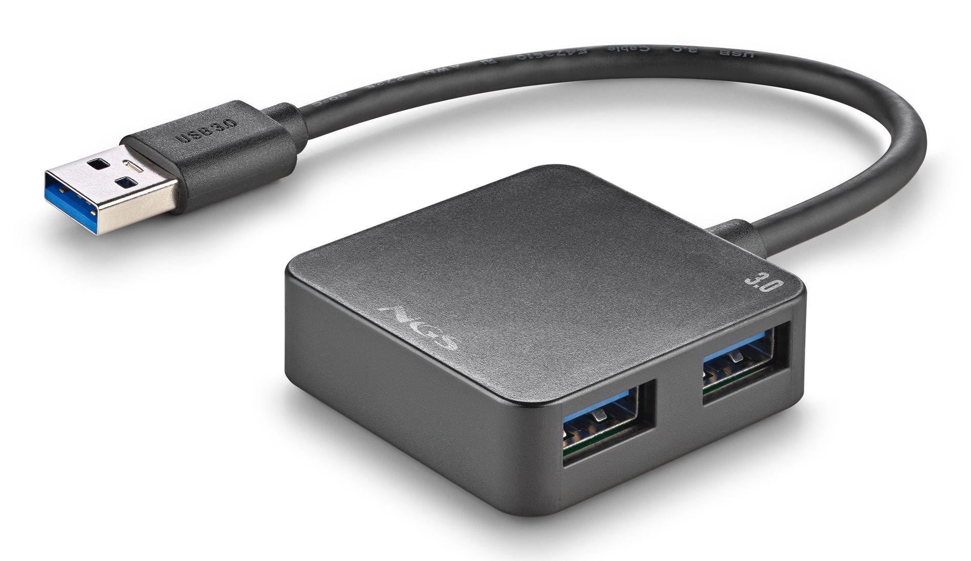 Hub USB NGS IHUB3.0TINY (0,18 m - Não suportado - Preto)