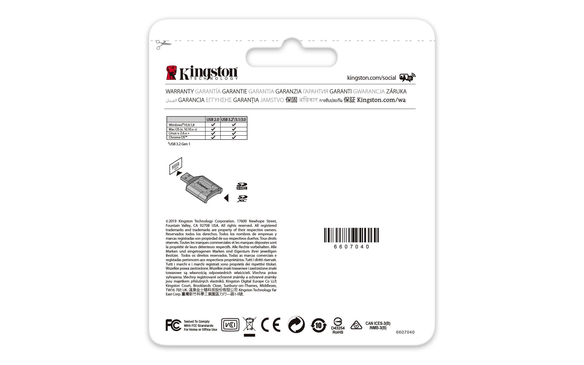 Leitor de Cartões KINGSTON MobileLite Plus MLP (SD - SDHC/SDXC - Preto) — miniatura 4