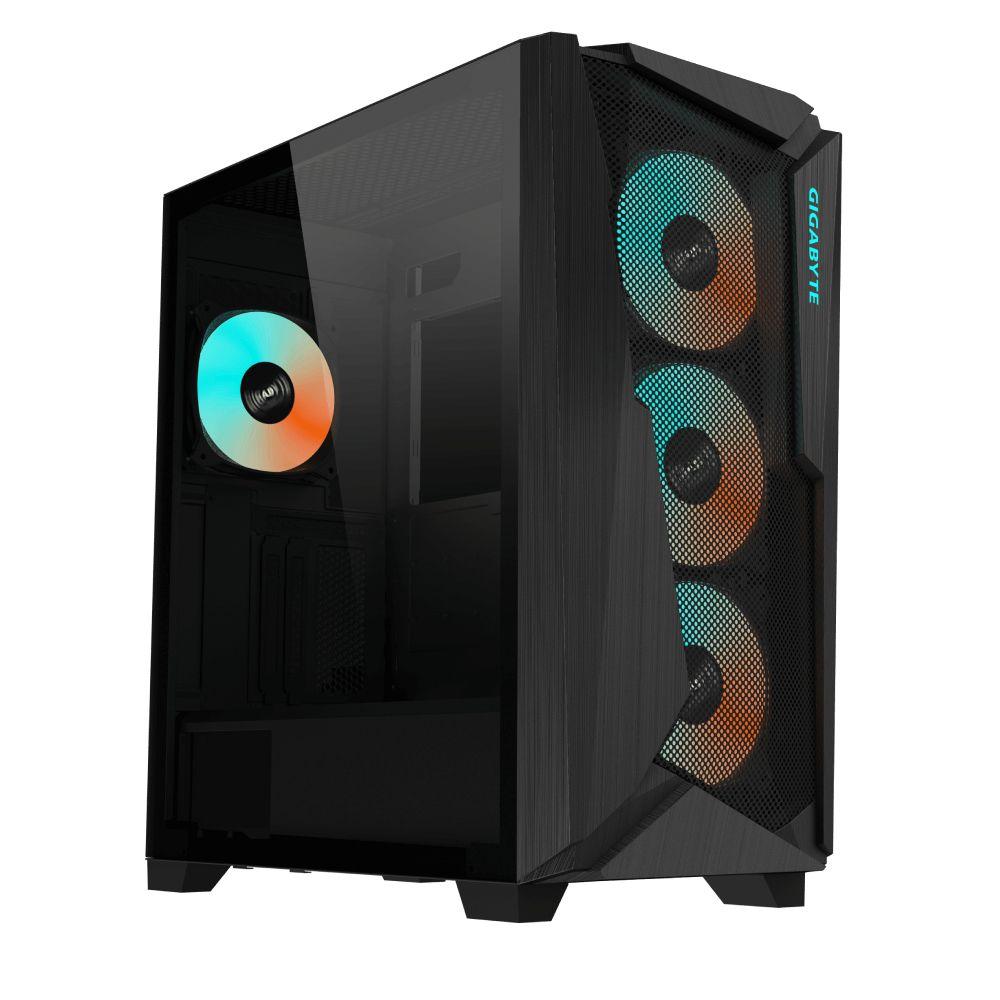 Caixa PC GIGABYTE C301 GLASS V2 (Midi Tower - Vidro, Plástico, Aço - Preto), imagem 1