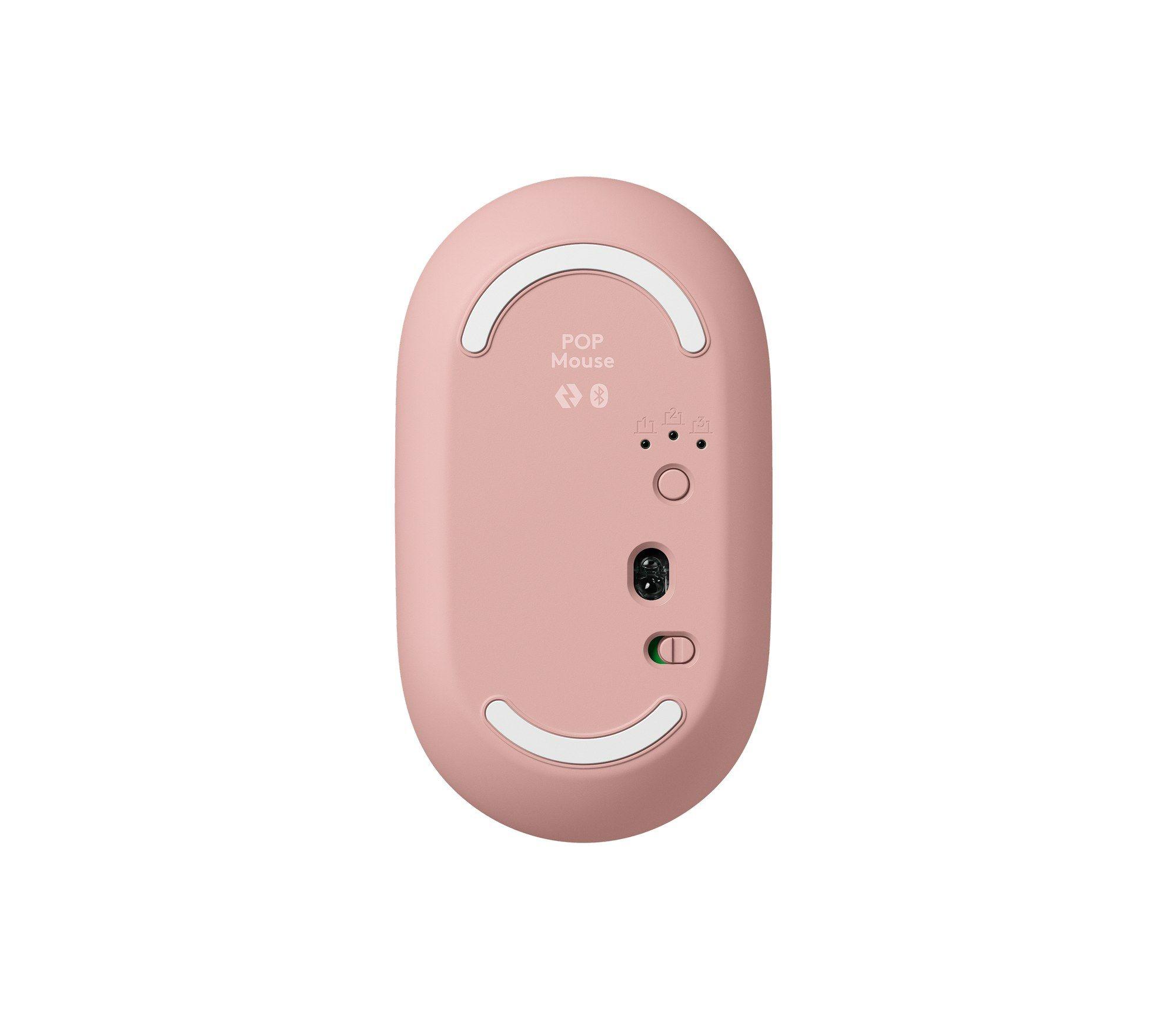 Conjunto de Teclado e Rato LOGITECH POP Icon Combo (Alemão - Teclas de tesoura - Mini - Branco e Rosa)