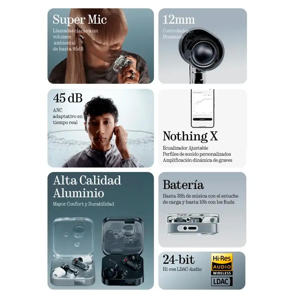 Auscultadores NOTHING Ear (3) (Binaural - Sem fios - Intra-aural - Branco), miniatura 4
