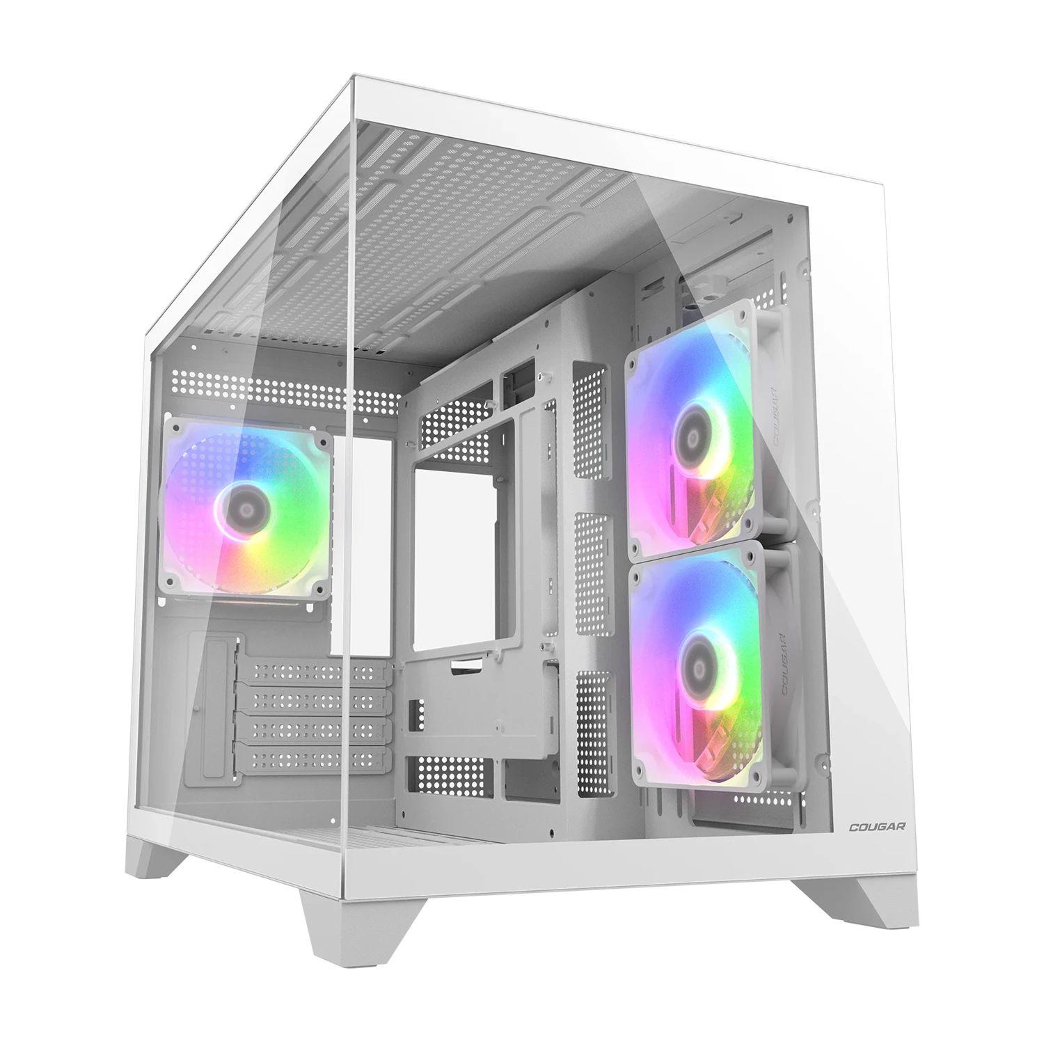 Caixa de Computador COUGAR FV150 ARGB (Micro ATX, Mini-ITX - Mini Tower - 170 mm - Branco)