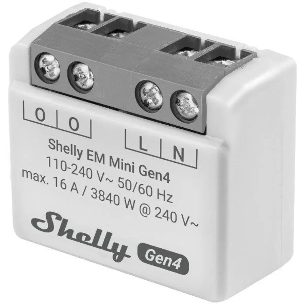 Módulo de Medição de Energia SHELLY EM Mini Gen4 (Cinzento), miniatura 2