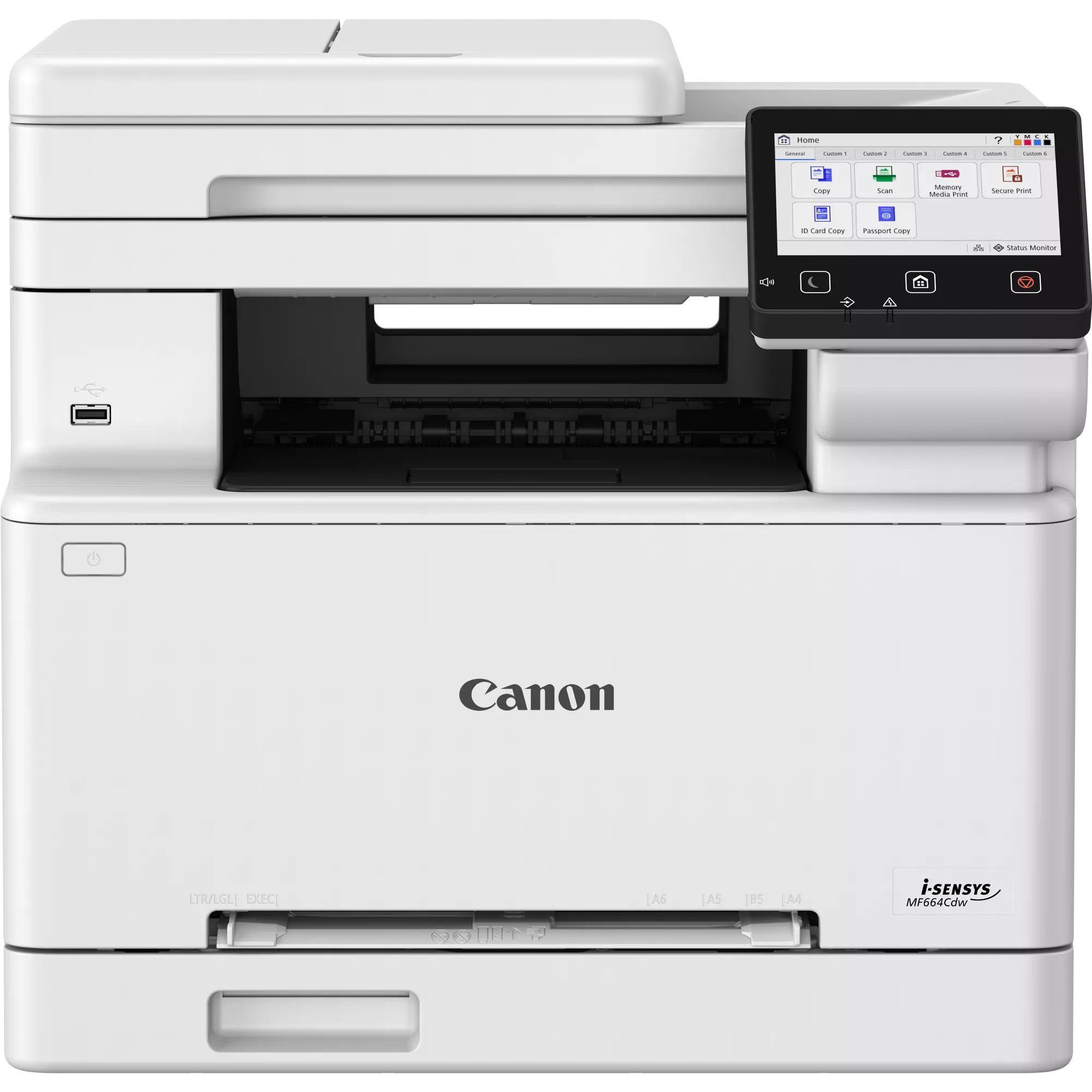 Impressora Multifunções CANON i-SENSYS MF664Cdw (A4 - Impressão a cores - 251 folhas - Branco)