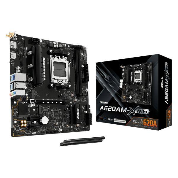 Motherboard ASROCK A620AM-X WiFi (AM5 - Micro-ATX - Duplo canal), miniatura 2