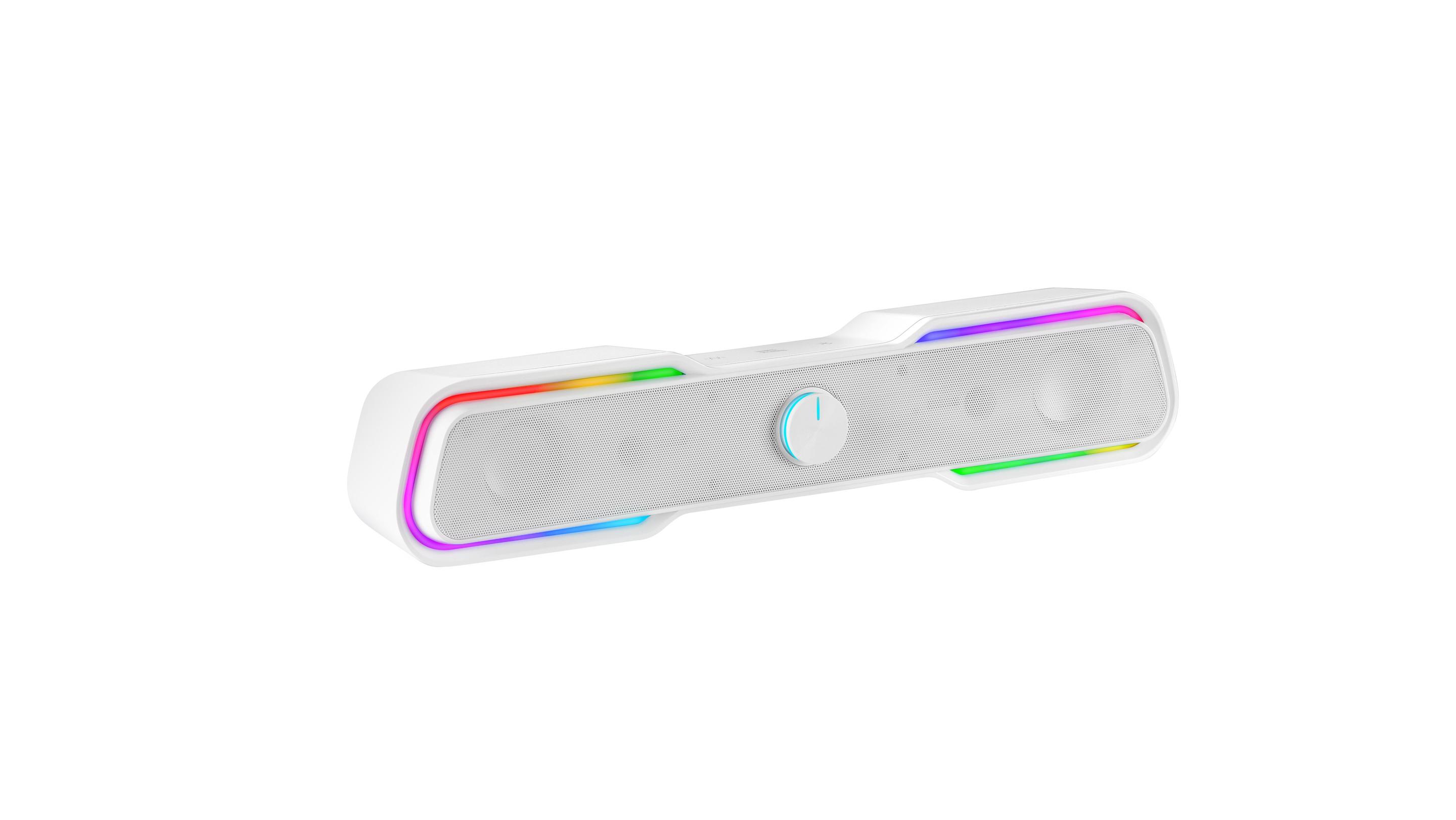 Barra de Som Gaming MARS GAMING MSBX (10W - Com fios e sem fios - Branco)