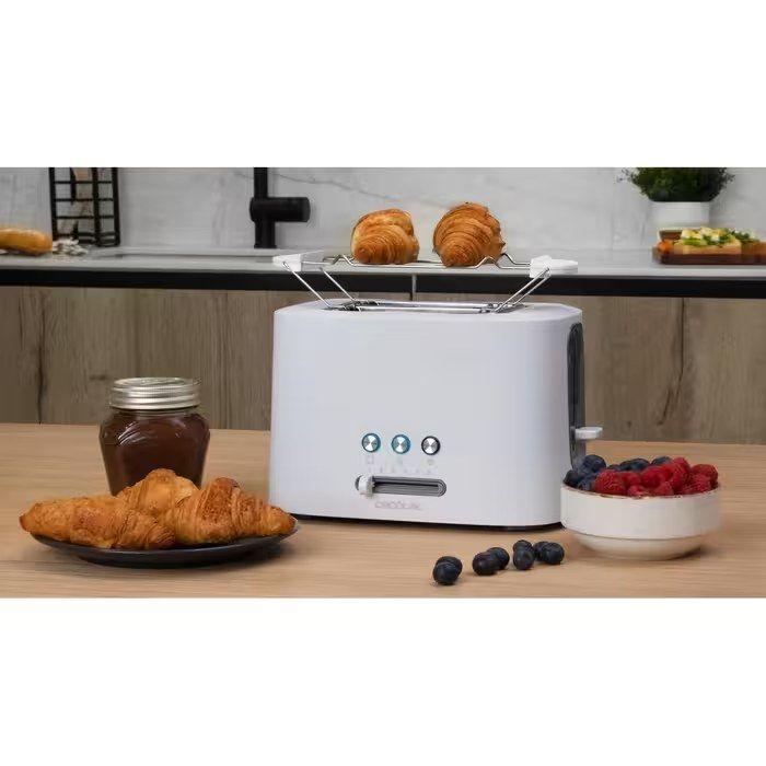 Torradeira CECOTEC Toast&Taste 9000 Double (980 W - 2 fatias - Plástico - Branco) — miniatura 5