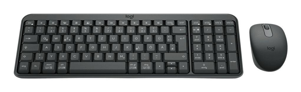 Conjunto de Teclado e Rato LOGITECH MK250 (Alemão - RF Wireless + Bluetooth - Sem fios - Grafite), miniatura 3