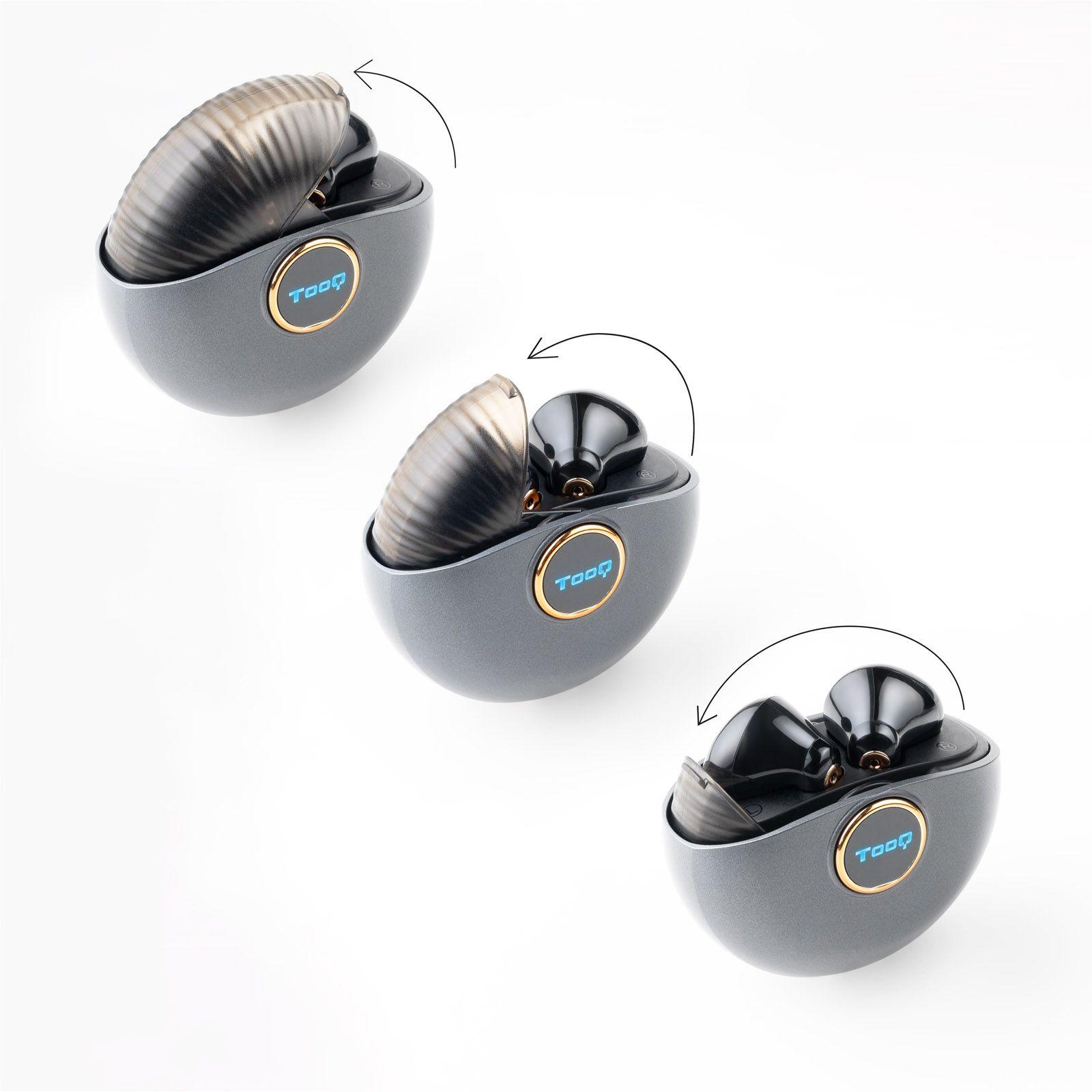 Auscultadores TOOQ Snail (Binaural - Sem fios - Intra-aural - Preto e Cinzento), miniatura 2