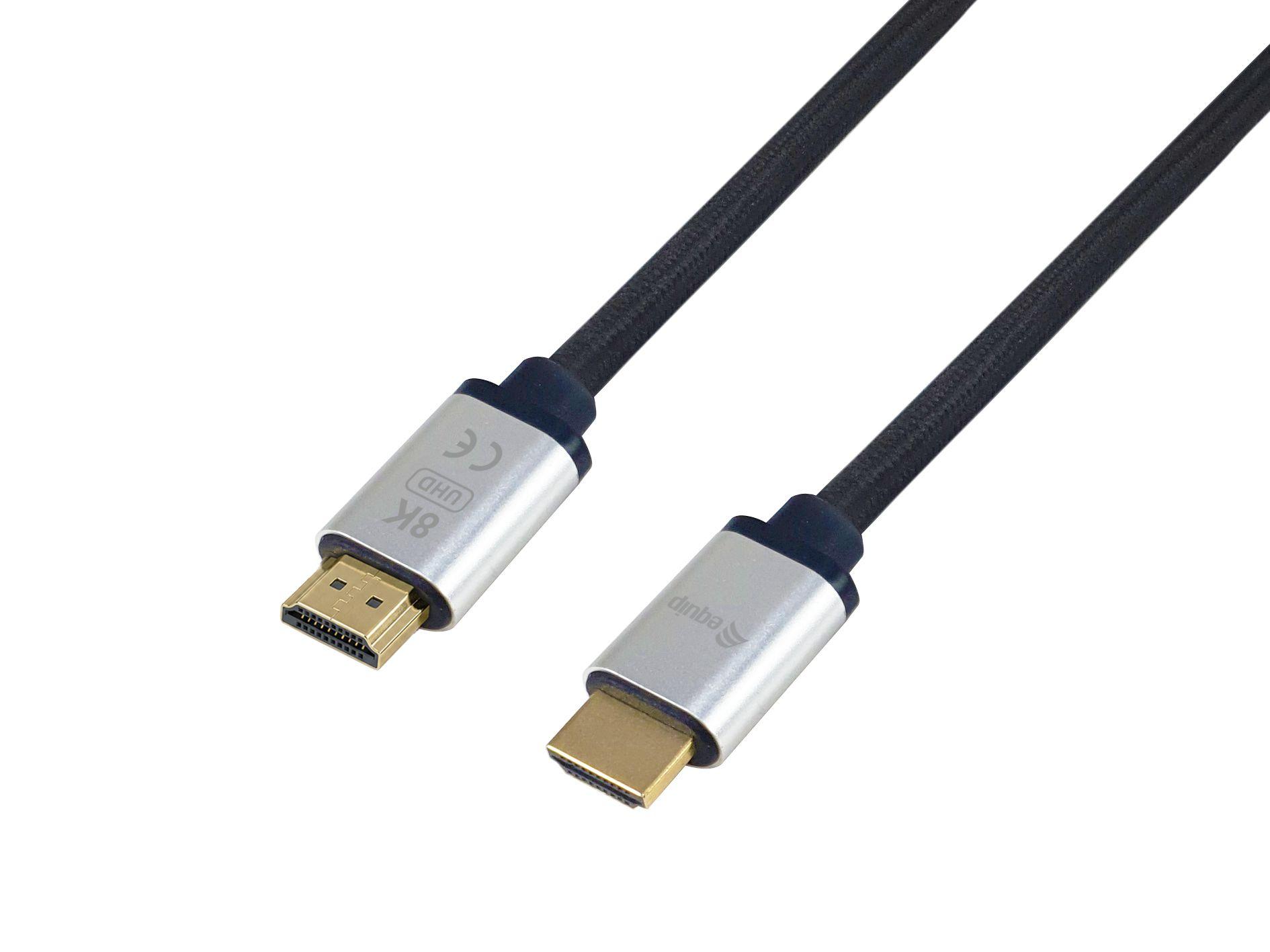 Cabo HDMI EQUIP 119387 (0,5 m - 240 Hz - HDMI Tipo A, macho, reto - Preto)