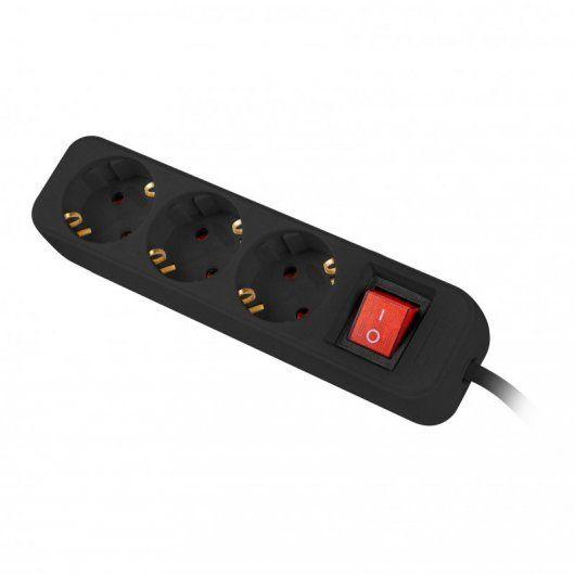 Bloco de Tomadas LANBERG PS1-03F-0150-BK (Uni-Schuko CEE 7/7 - Preto)