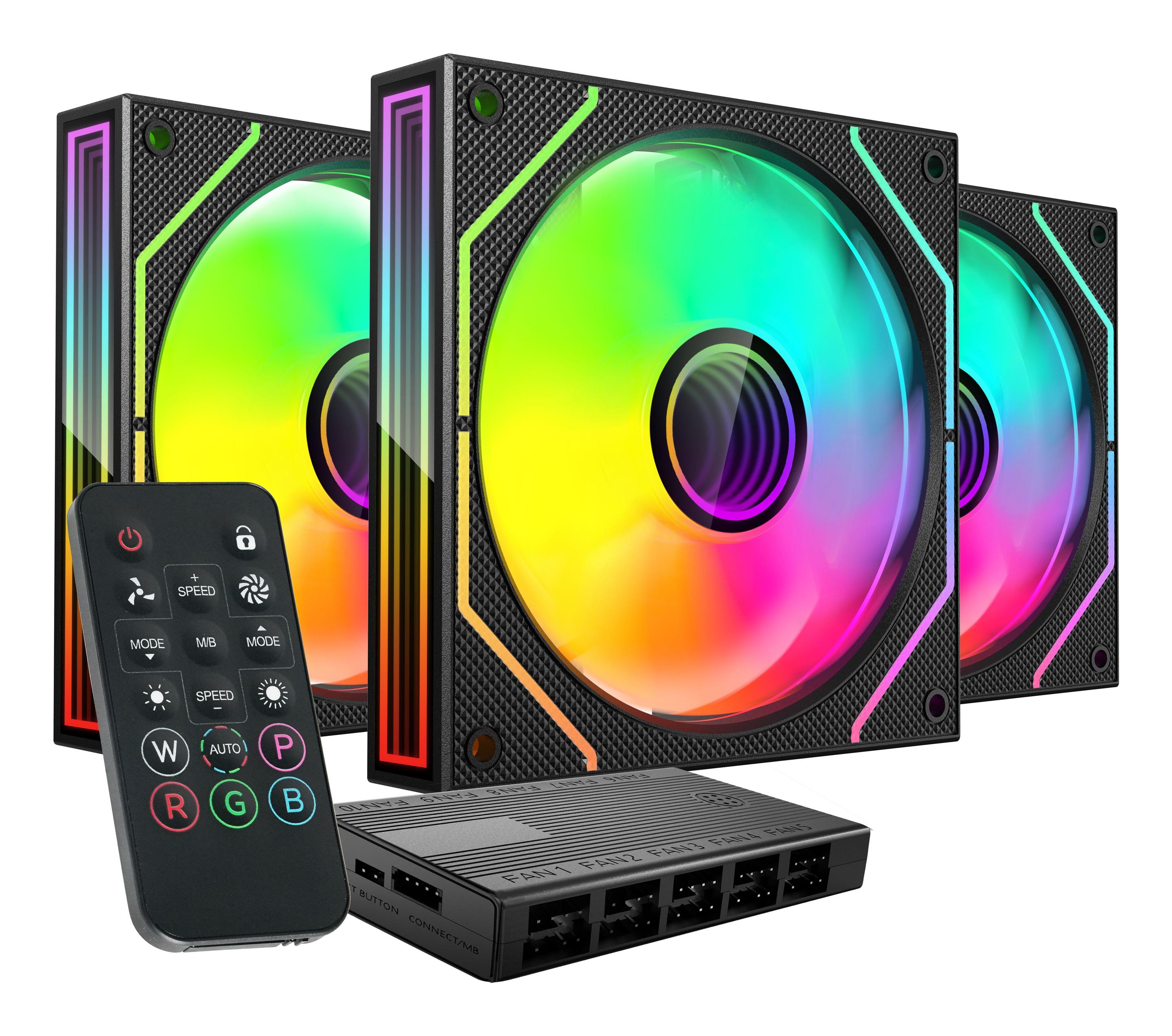 Kit de Ventoinhas MARS GAMING MF3DPROKIT (Preto)