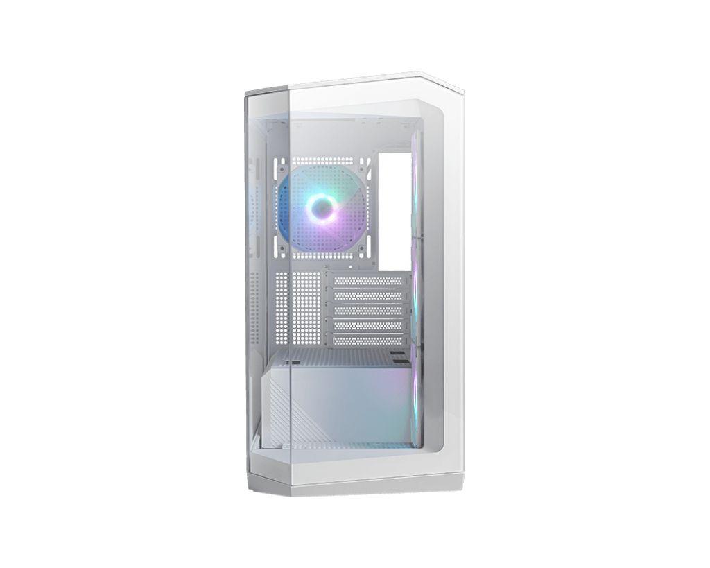 Caixa PC Gaming MSI MAG PANO M100R PZ (Micro-ATX, Mini-ITX - Micro Tower - Metal - Branco)