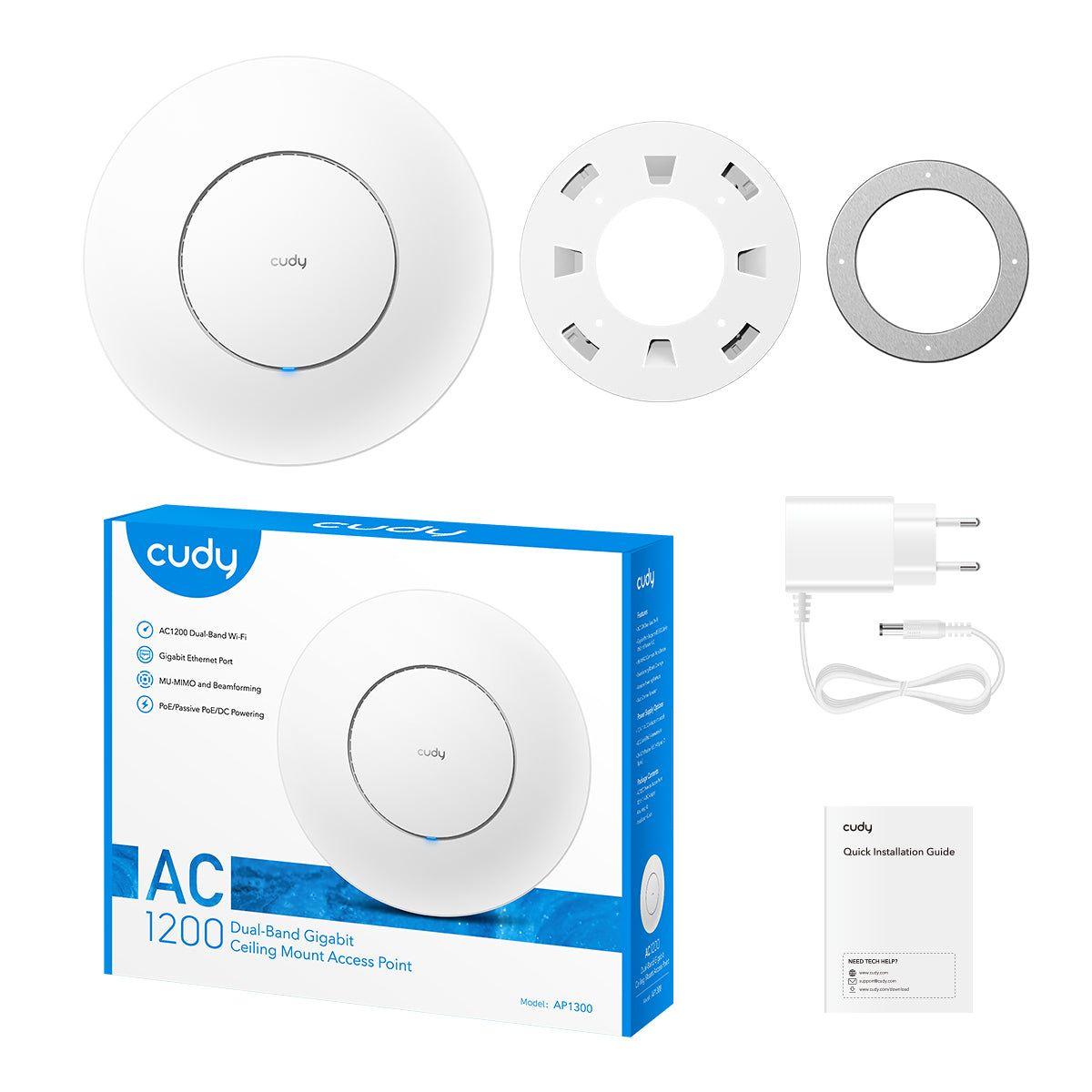 Ponto de Acesso CUDY AP1300 (1167 Mbit/s - Teto, Parede - Branco), miniatura 6