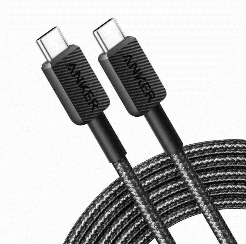 Cabo USB-C para USB-C ANKER 322 (0,9 m - USB-C - Preto) — miniatura 3