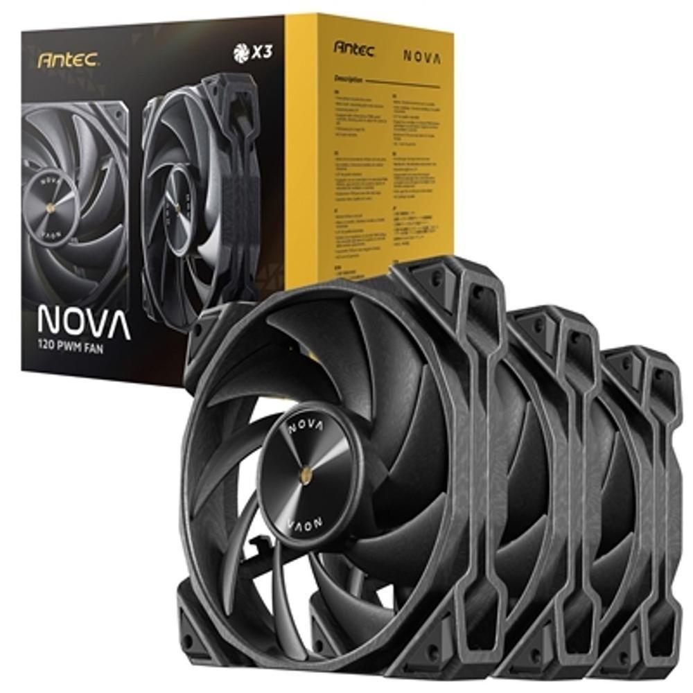 Conjunto de Ventoinhas para Caixa PC ANTEC Nova 120 PWM (Preto)