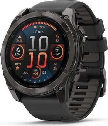 Smartwatch GARMIN fenix 8 Sapphire Black L (Redondo - Android, iOS - AMOLED - Cinzento Carbono)