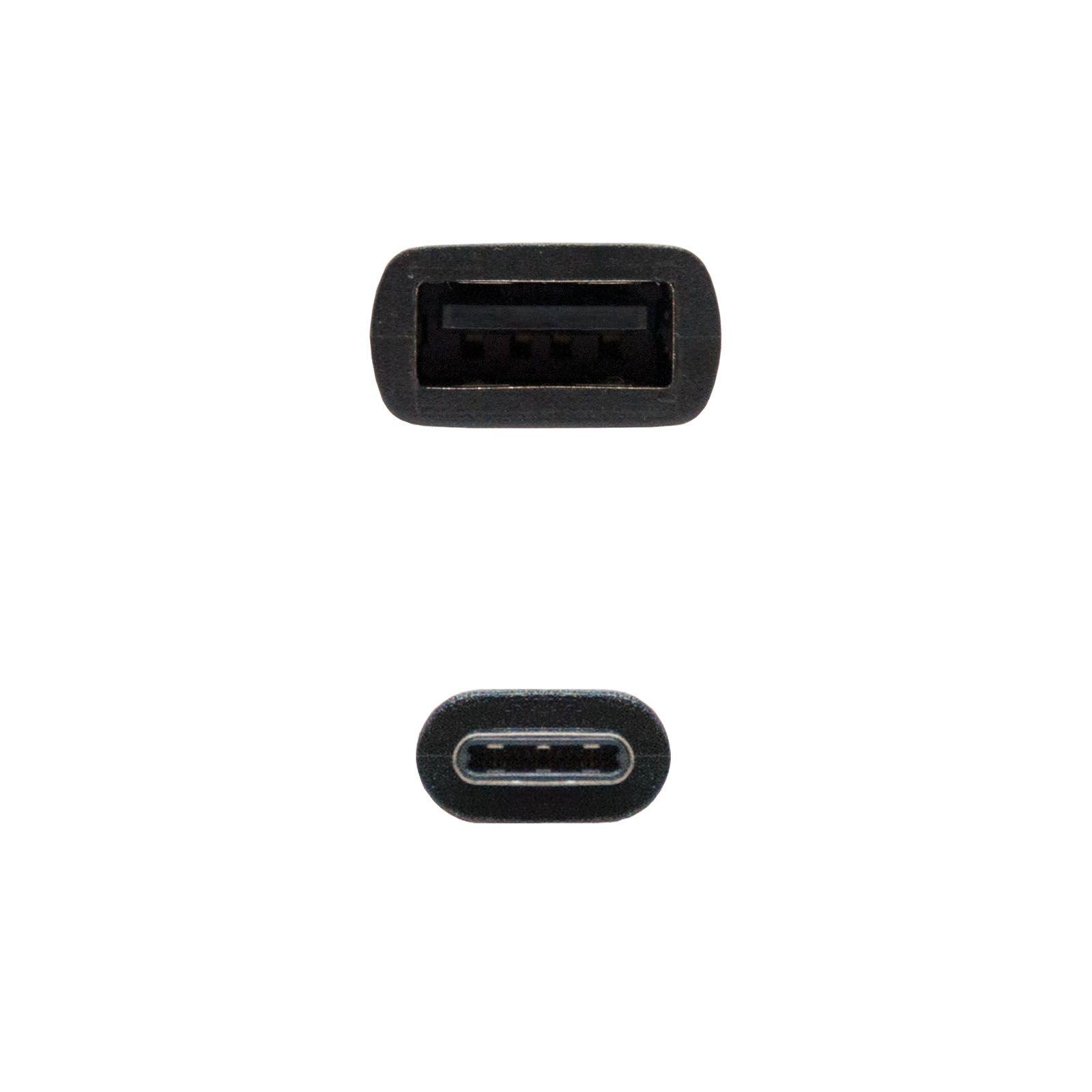 Cabo Adaptador USB-C para USB-A NANOCABLE 10.01.2400 (0,15 m - USB A - USB C - Preto) — miniatura 2