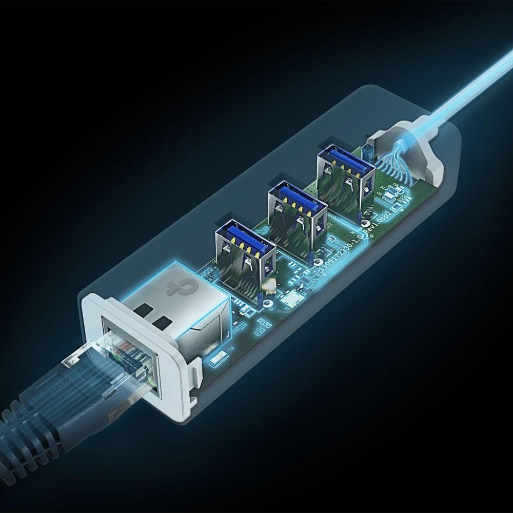 Hub USB-C com Adaptador RJ45 TP-LINK UE330C (PC/Portátil - Branco) — miniatura 3
