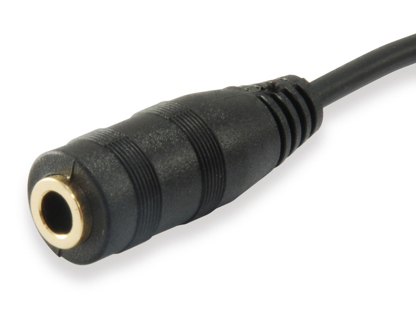 Cabo Adaptador de Áudio EQUIP 147941 (0,13 m - 3.5 mm - 2 x 3.5 mm - Preto), miniatura 3