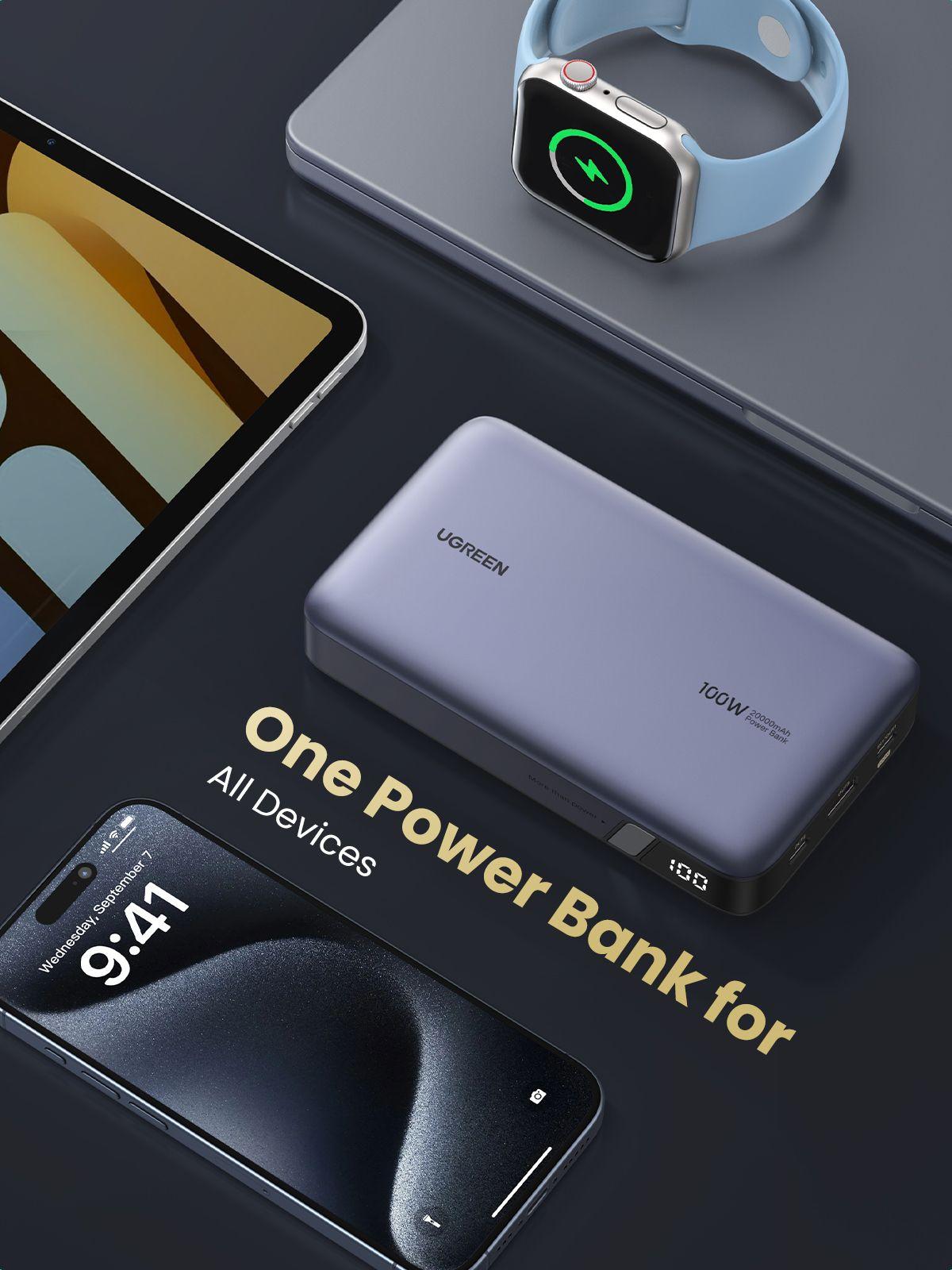 Powerbank UGREEN Nexode PB720 (20000 mAh - USB Type-A - Cinzento) — miniatura 8