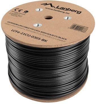 Bobina de Cabo de Rede Exterior LANBERG LCF6-21CU-0305-BK (305 m - Cat6 - Preto), miniatura 2