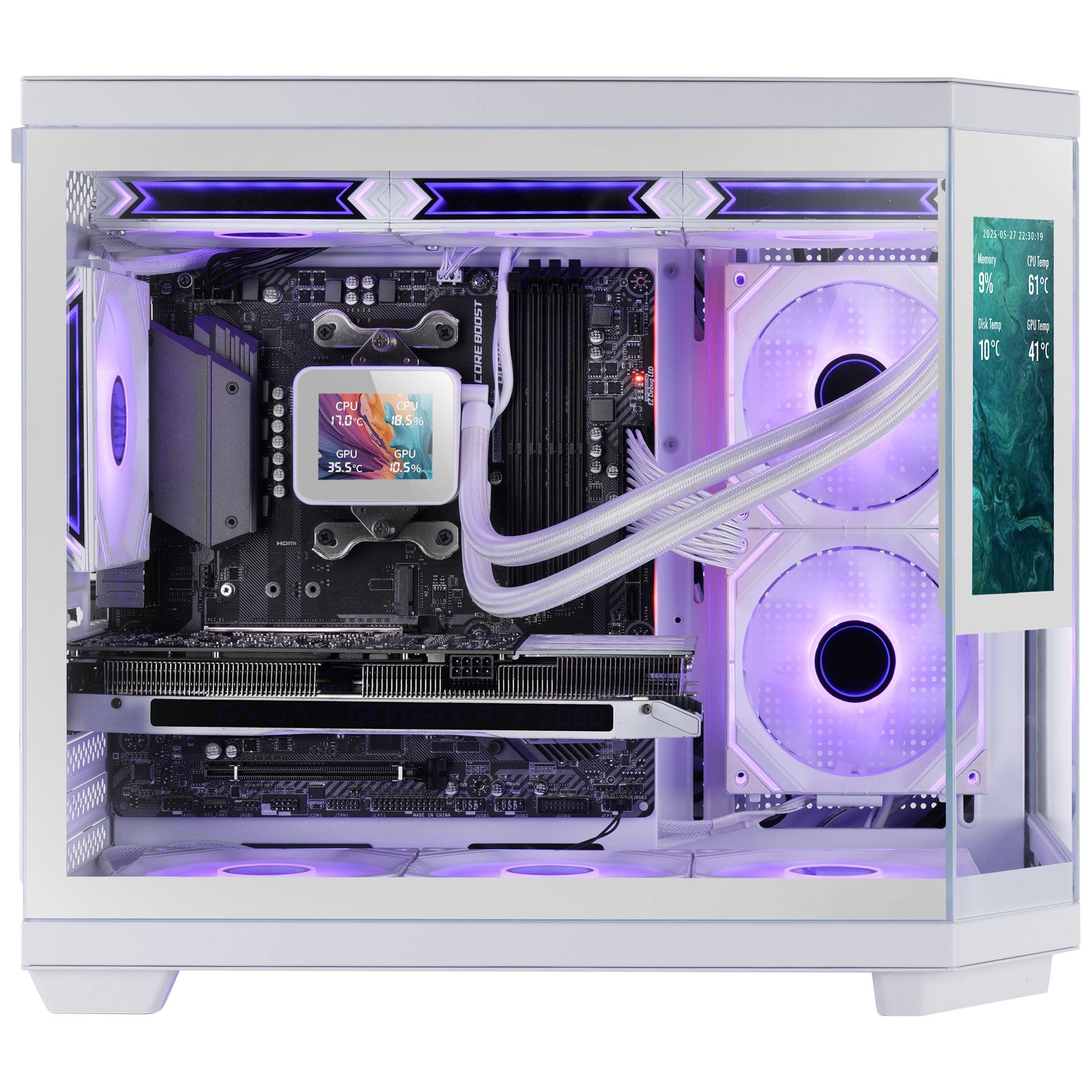 Caixa PC MARS GAMING MC3TCORELCDM (Micro-ATX - Ecrã IPS 7,2" - Branco) — miniatura 2