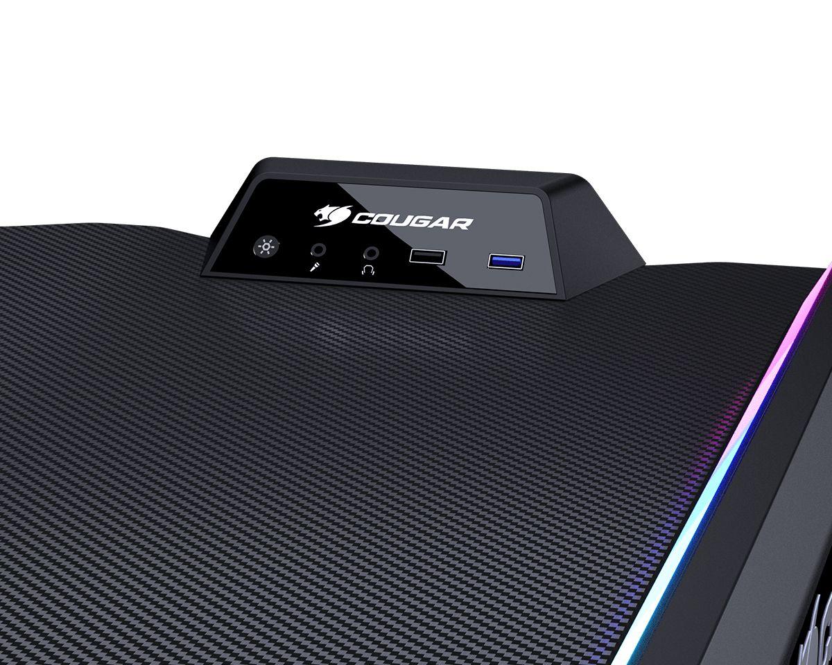 Secretária Gaming COUGAR Mars 150 (150 kg - Forma retangular - Multicor - Preto), miniatura 3
