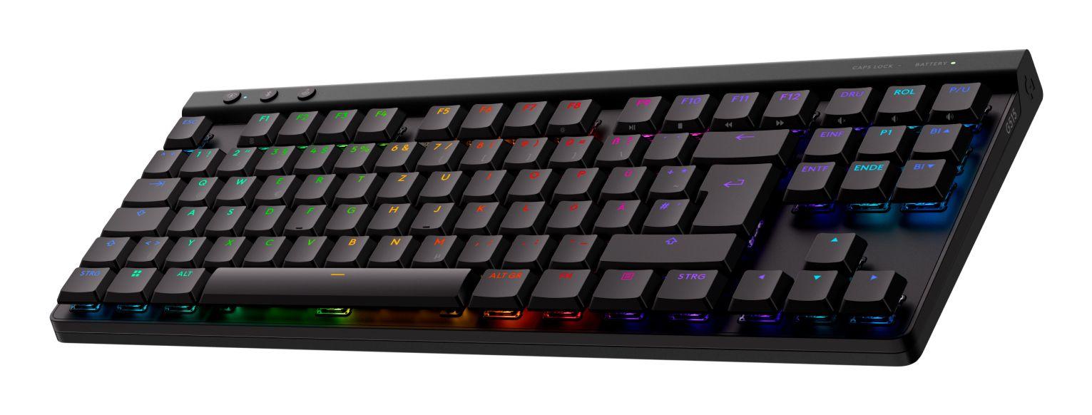 Teclado LOGITECH G515 LIGHTSPEED TKL (Checo - Logitech GL Linear - RF Wireless + Bluetooth - Preto) — miniatura 3