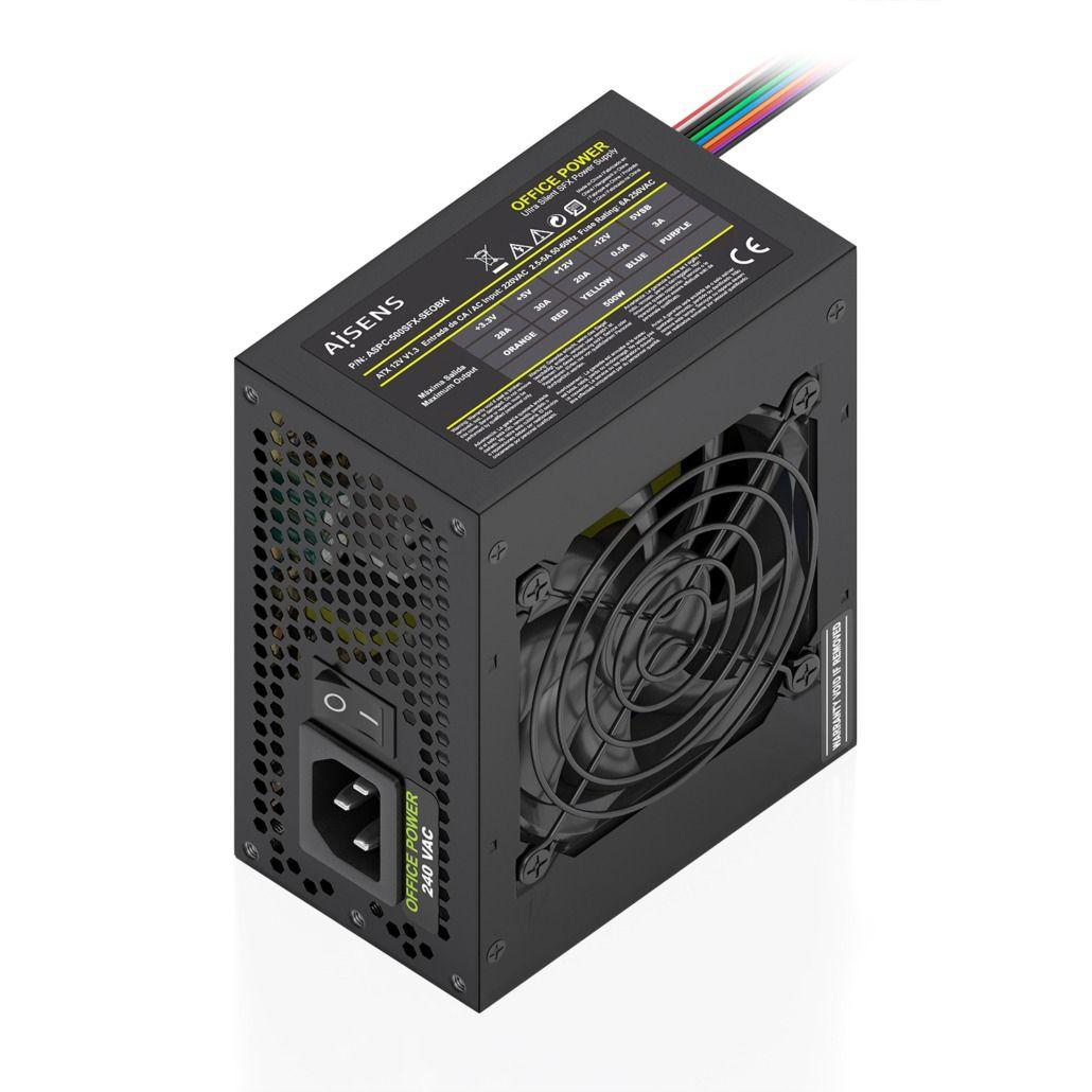 Fonte de Alimentação AISENS ASPC-500SFX-SEOBK (SFX - 500 W - Preto)